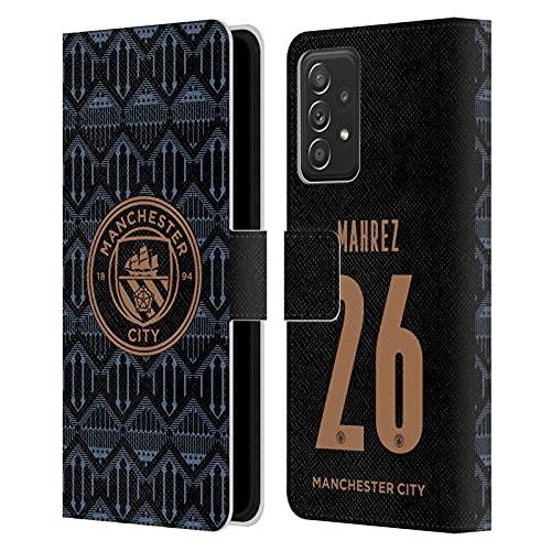 Housse Manchester City Mahrez protège écran et cartes pour Galaxy A52 5G