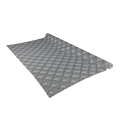 Venilia Papier adhésif | Brush Motif Glam Gris anthracite | 90 cm x 2,6 m, Épaisseur 160μ | Film autocollant pour meuble et cuisine, film décoratif, papier...
