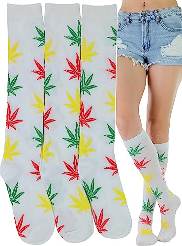 Image of ToBeInStyle Women's Colorful Patterned Design Knee High Socks