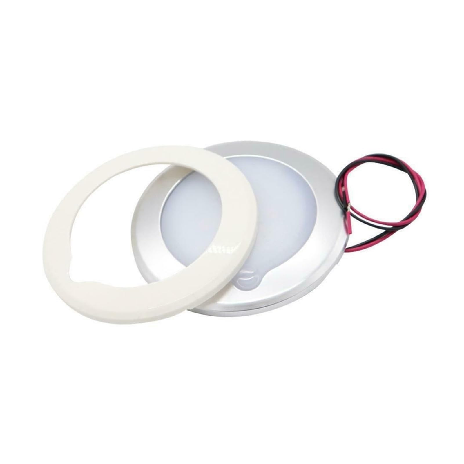 RV Trailer Boat Dimmable LED Ceiling Dome Roof Light Interior Down Lamp 9-30V Waterproof RV Lamp Caravan Accessory(Bianco)