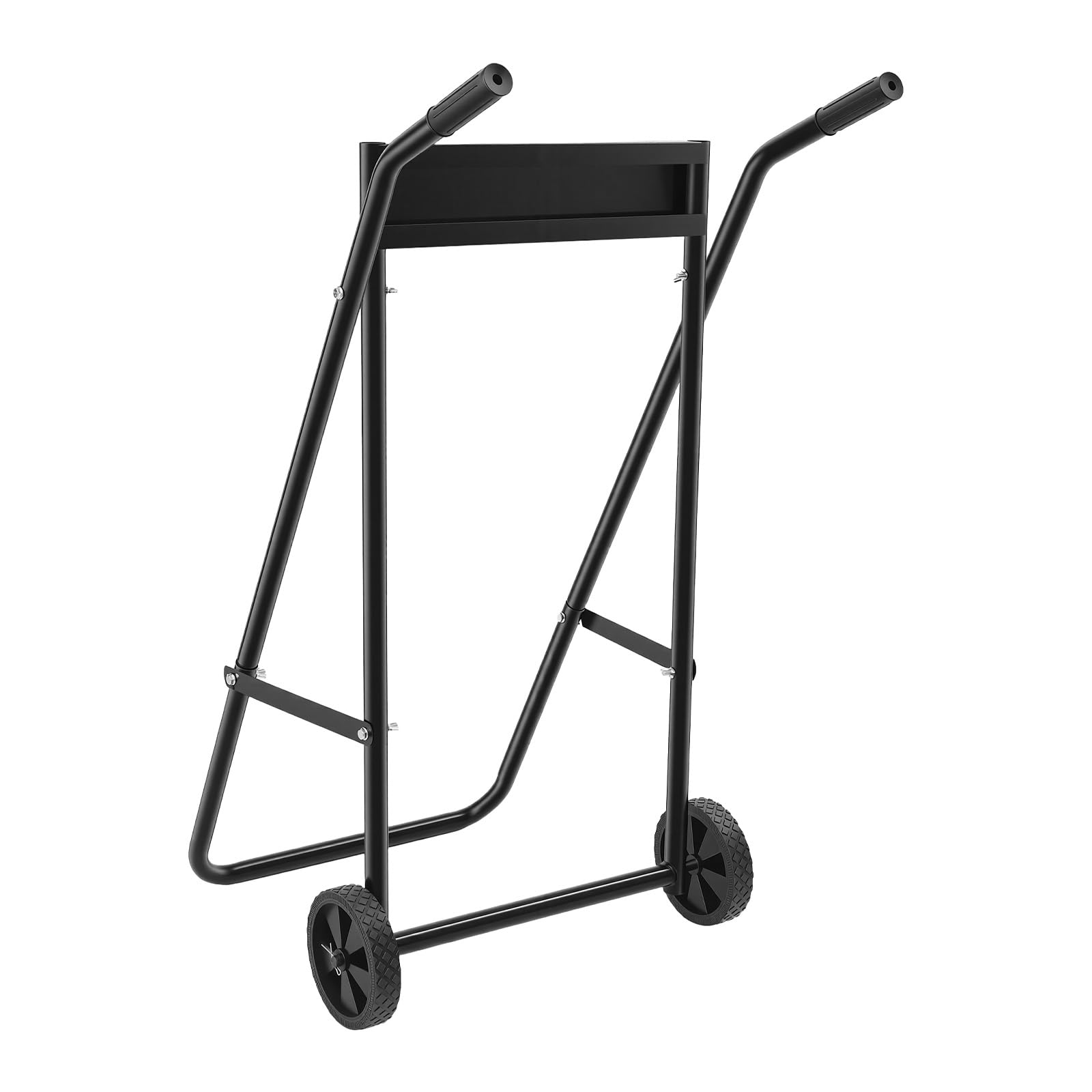 Carrello di trasporto fuoribordo, supporto motore fuoribordo con 2 ruote in gomma | Carrello carrello, portata 40 kg, design pieghevole, per officina, auto, porto, navi di trasporto