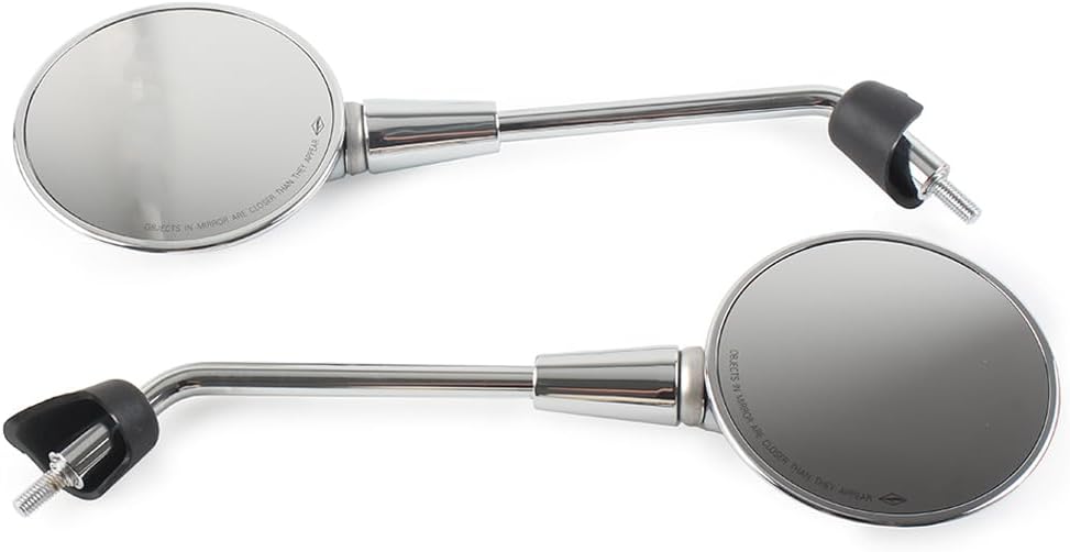 Newsmarts Motorcycle Rearview Side Mirrors, Rear View Mirror For Handlebars Replacement for Vespa Sprint, GTS300ie, Primavera, Elettrica 30/45MPH, for PIAGGIO, CM262001, CM262002, Chrome