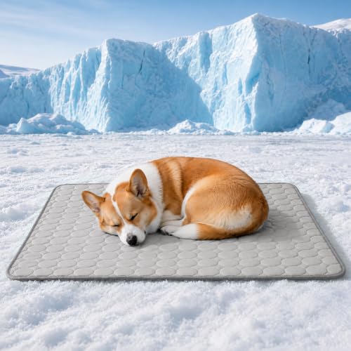 Image of Dog Cooling Mat for Dogs & Cats, Self Cooling Pad, 70x55cm, 1-Pack, Grey
