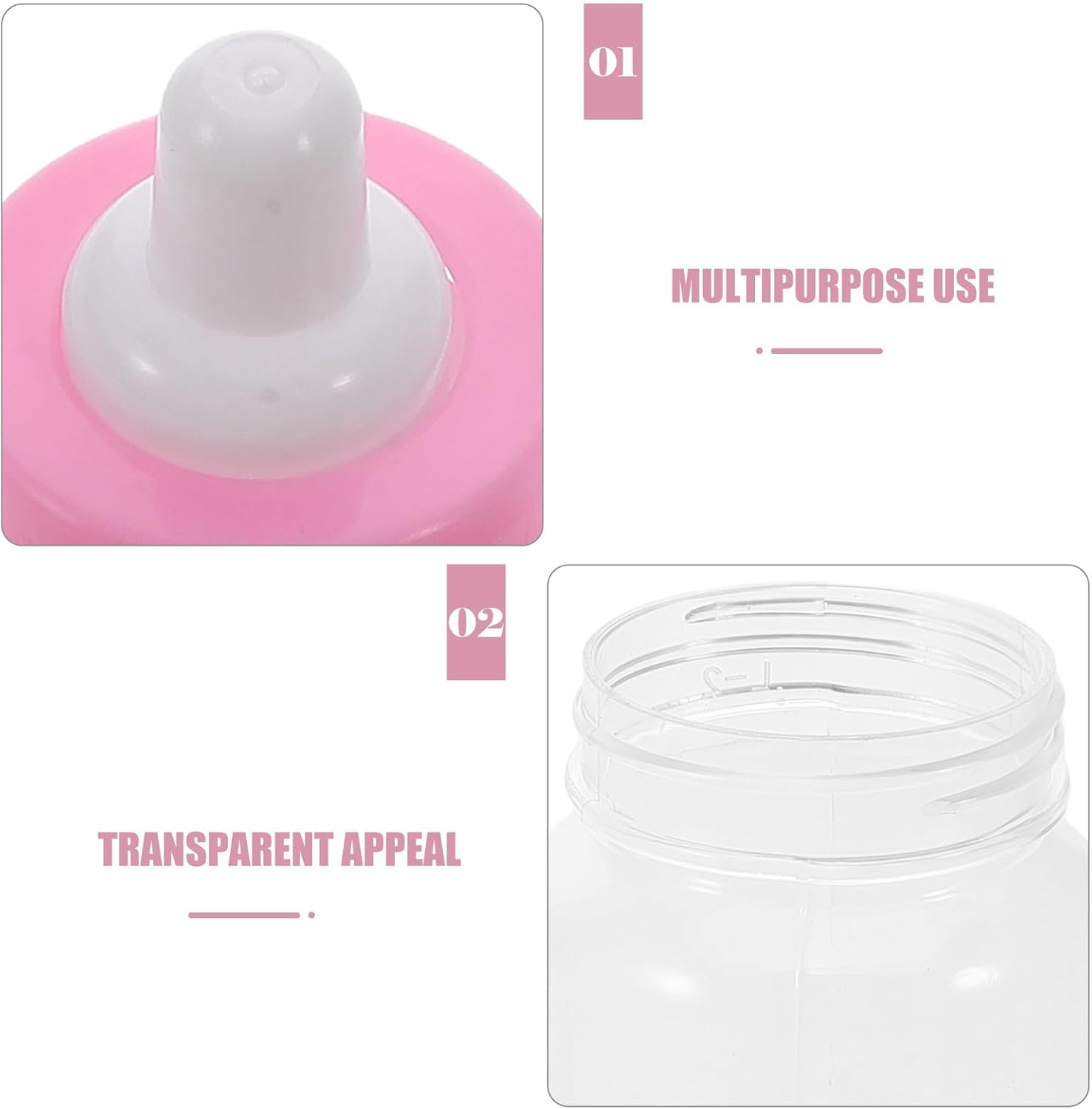 LUOZZY 48 Pcs Transparent Baby Bottle Candy Boxes Plastic Refillable Containers for Shower Party Decorations and Treats