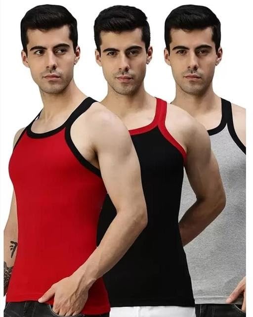 Round Neck Gym Vest for Men Pack of 3 | Premium Cotton Sleeveless Inner | Workout & Casual-picture-42