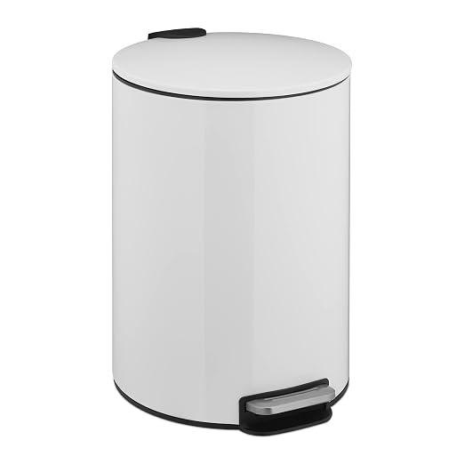 Relaxdays Cubo Basura, 12 litros, Mecanismo Automático, Bote Interior…