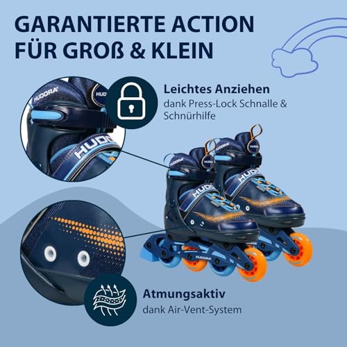 HUDORA Inline Skates Mia/Leon - Inliner für Kinder/Jugendliche & Erwachsene in versch. Größen &...