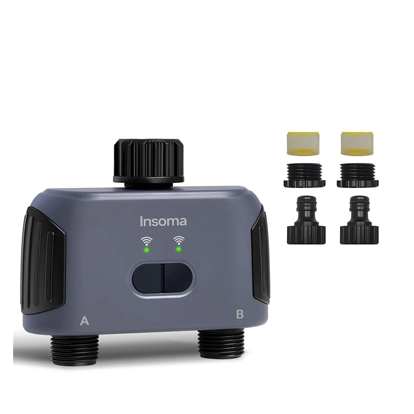 Automatic Water Timer With Wifi Hube 2-Outlet Garden Irrigation Watering System Sprinkler Programmer Tools(BSPT-EU)