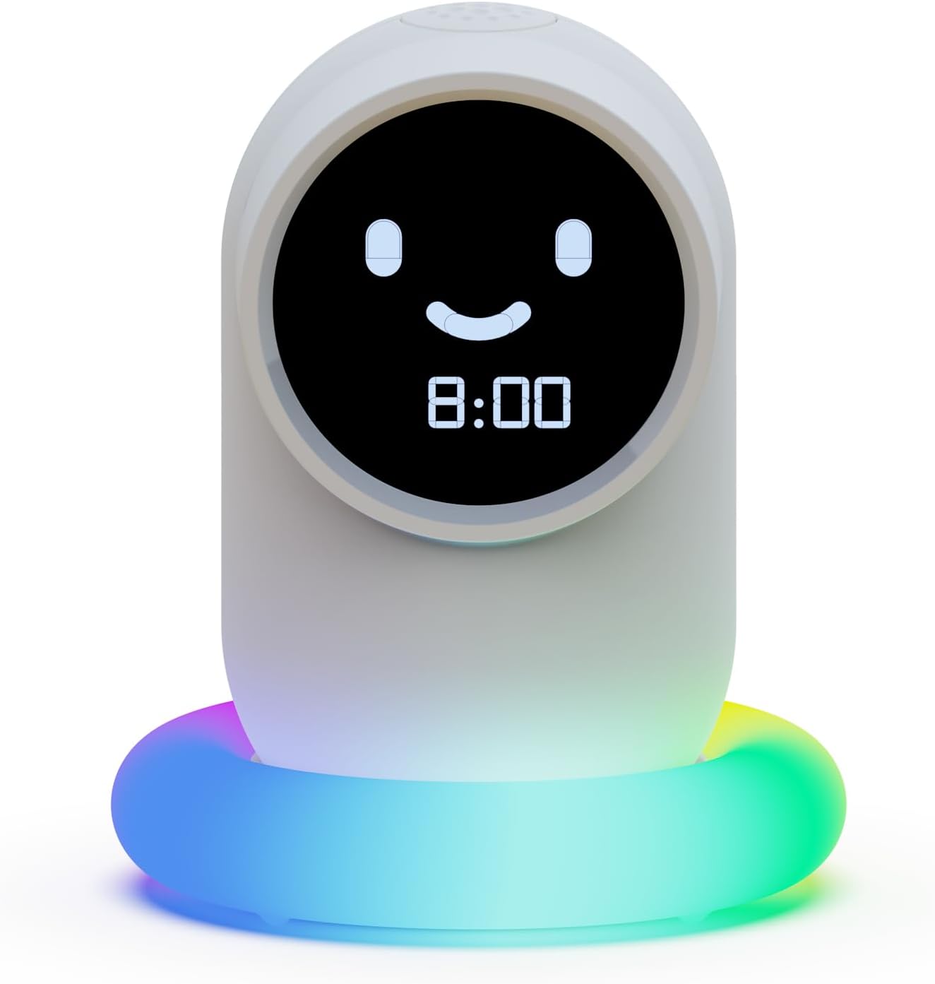 Alarm Clock, Ok to Wake Clock,Alarm Clock with LED Colorful, Sound Machine, Snooze, Sleep Sounds, Nap Time,Clock as Gift for Friends, Family,Younger