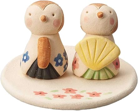 Amazon Co Jp 雛人形 コンパクト 陶器 小さい 可愛い ひな人形 人形師の手造り雛人形 江戸屋窯 すずめ プチ雛 ミニチュア 初節句 お雛様 おひな様 雛飾り おもちゃ