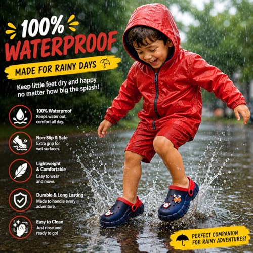 Image of TRASE Kids Clogs for Boys & Girls | Lightweight Anti-Skid Slip-On Footwear with Backstrap | Soft Comfortable Breathable Clogs for Indoor Outdoor Use