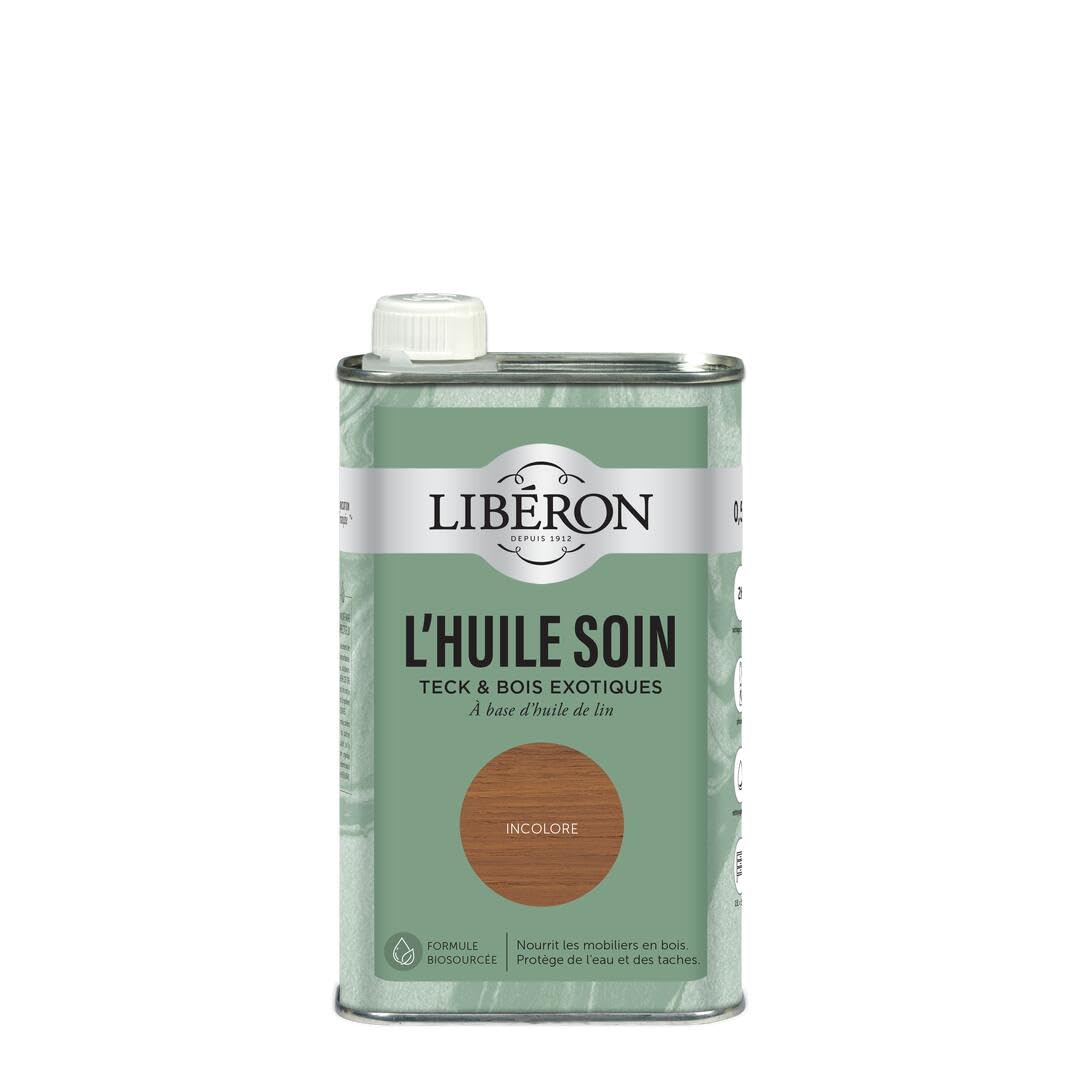 Liberon Pflegeöl für Möbel und Holzarbeiten – für Teak & exotische Hölzer, farblos, 0,5 l