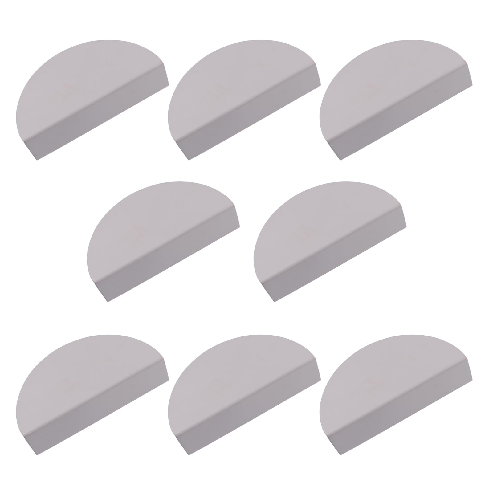 INCREWAY 8PCS Drawer Pulls, Half Moon Drawer Knobs Aluminum Alloy Semicircle Furniture Cabinet Handles Modern Hardware Knobs Decorative Handle (Grey)