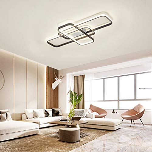 Plafonnier LED design carré dimmable pour salon et chambre - 3
