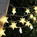 Viewpick LED Star String Lights 50 Christmas Lights Xmas Warm White Star Twinkling Fairy Lights Battery Operated Lights for Princess Castle Play Tents Princess Tent Bedroom Children Room Decoration
