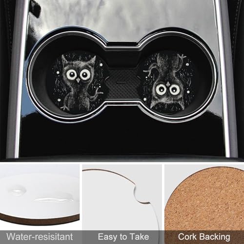 Portavasos de Madera para Carro 2.6 pulgadas 2 Piezas miniatura 5