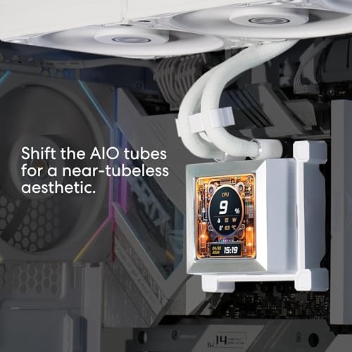 Lian Li Hydroshift 360 AIO - Pre-Installed 3 x 28MM Fans, Side-Mounted Coolant Pathway, 2.88” LCD Screen 480 x 480 Res. Captured Images & Recorded Videos -LGA 1851,1700, 1200, AM5,4 -White(HSLCD36SW) by Lian Li - Image 4