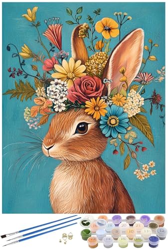 Tableau Decoration Murale Lapin à Peindre Idée Cadeau Adulte