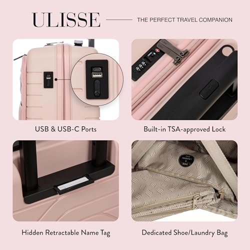 Bric's B|Y Ulisse Spinner Suitcase - 21 Inch Carry-On Luggage - Hard Exterior and TSA-Approved Lock - Rosa Perla4
