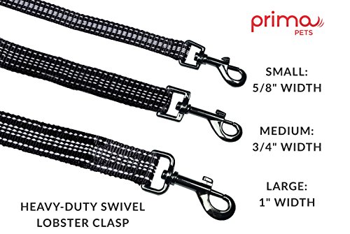 Reflective 4 Feet Nylon Dog Leash with Padded Double Handles, 2 Heavy Duty Neoprene Handles for Control Safety Training Durable Traffic Handle, for Medium to Large Dog (Large – 1″ Width, Black) Reflective 4 Feet Nylon Dog Leash with Padded Double Handles, 2 Heavy Duty Neoprene Handles for Control Safety Training Durable Traffic Handle, for Medium to Large Dog (Large – 1″ Width, Black)