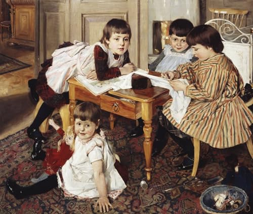 Cuadro en lienzo de Oscar Gustaf Bjorck, pintura mural clásica de 60x90cm para decorar el salón