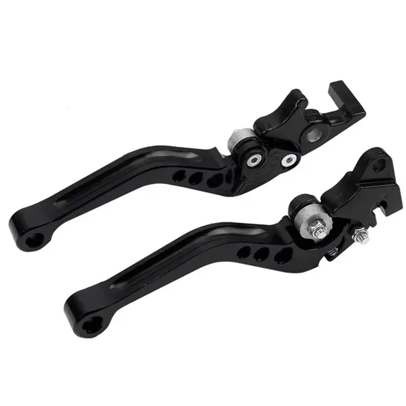 HGATSFGD CNC Alloy Motorcycle Brake Handle Universal Fit for Motorbike Modification CNC Motorcycle Clutch Drum Brake Lever Handle Brake Handle Motorbike Brake Levers(Black)