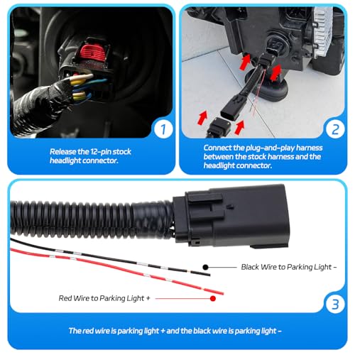 Adaptador de luz de estacionamiento para Silverado/GMC 2022+ miniatura 7