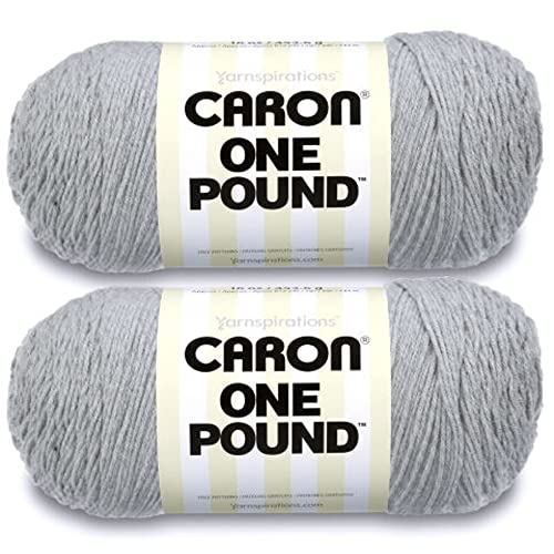 Image of Caron One Pound Soft Graymix Yarn - 2 Pack of 454g /16oz - Acrylic - 4 Medium (Worsted) - 812 Yards - Knitting /Crochet