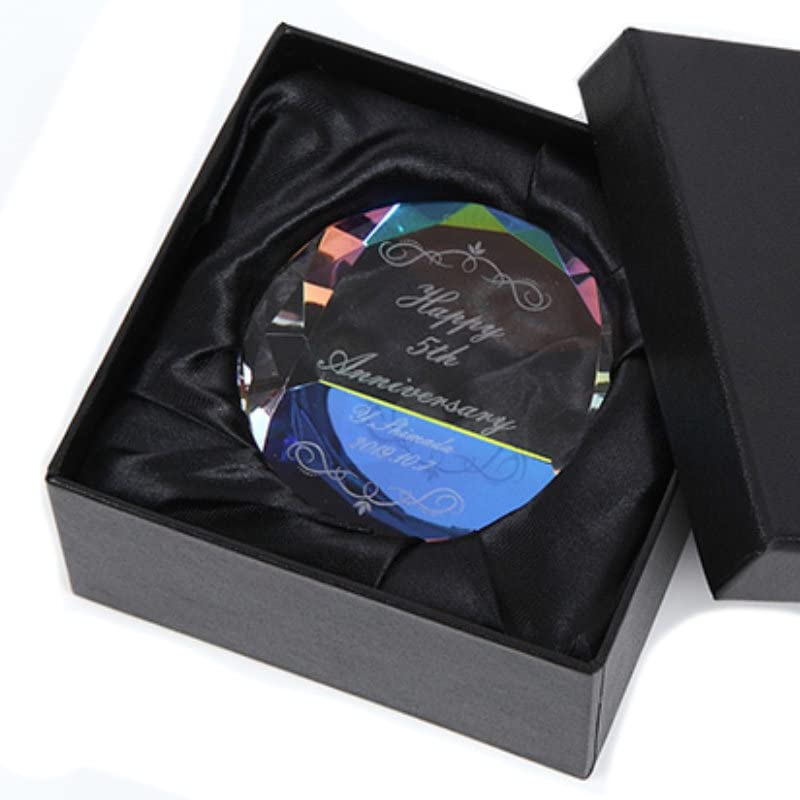 Amazon | クリスタルペーパーウェイト 名入れ無料 記念品 卒業記念