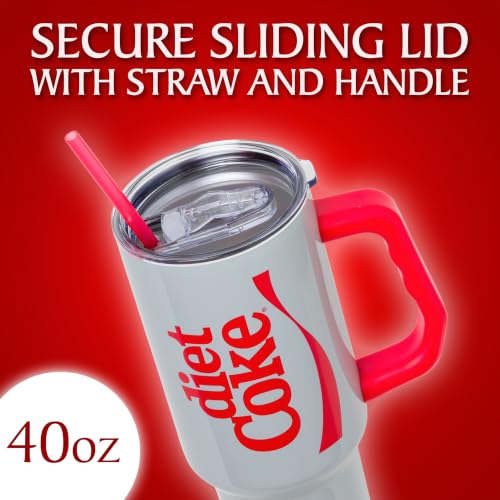 Image of Silver Buffalo Coca-Cola Diet Coke Vertical, Stainless Steel Tumbler, 40oz