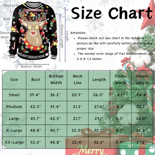 yolsun Men Ugly Christmas Sweatshirt Unisex's Crewneck Novelty Casual Ugly Party Accessory for Xmas Party Celebration - Image 6
