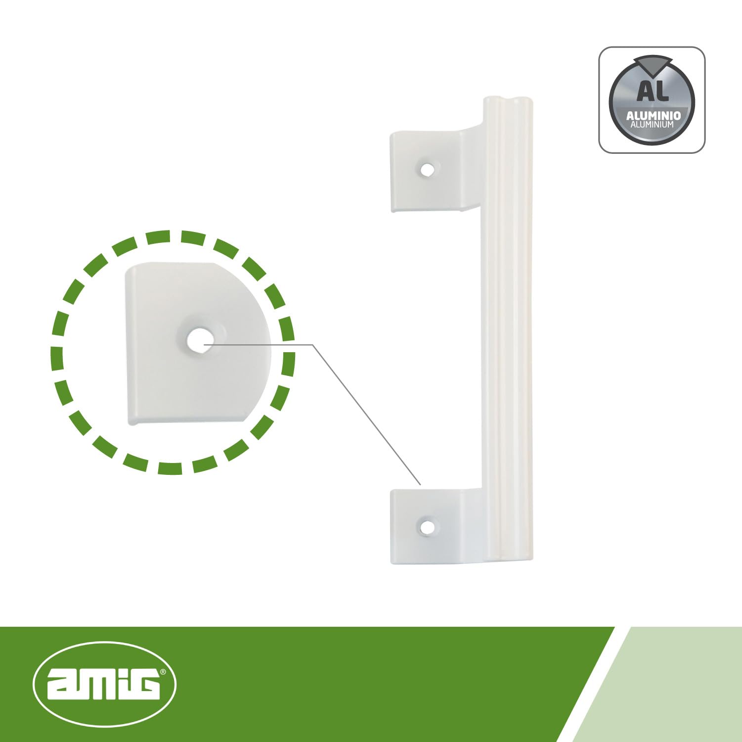 Amig, Handle for Sliding Doors Mod. 3050-185 x 26 mm, with Offset Body Ideal for Interior Sliding Doors and Wardrobe Doors - Image 2