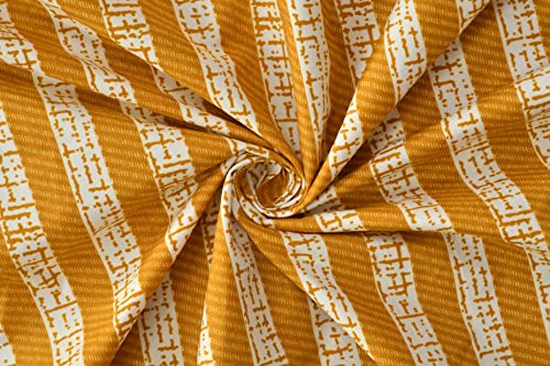 Image of Fitzy 280 TC Fitted bedsheet Single Size, Elastic bedsheet,36x78 inches + 10 inches Drop, with 1 Pillow Cover (D Stripes Camel, 36 inch x 78 inch)
