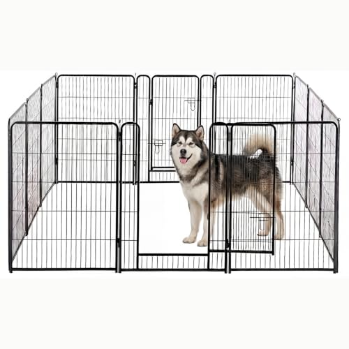 Image of NEWBULIG Dog Playpen 12 Panels 40 Inch Indoor Outdoor Metal Dog Fence Pen