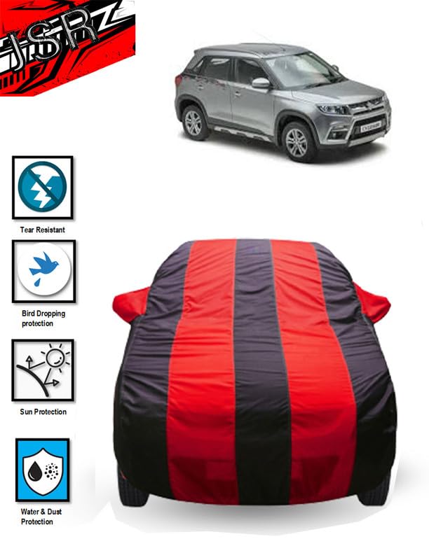 J S R Waterproof Car Cover For Maruti Suzuki Brezza (Maruti Suzuki Brezza Car Cover/Brezza Car Cover/Brezza Car Cover Waterproof/Car Cover For Brezza), Multicolor