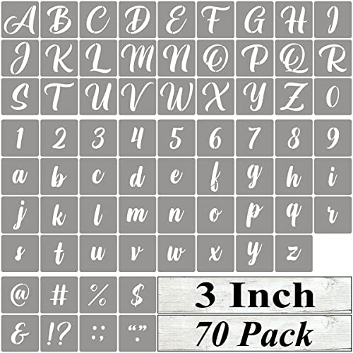 Snapklik.com : 3 Inch Alphabet Letter Stencils For Painting - 70 Pack ...