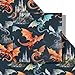 Pineraap Dragon Wrapping Paper Roll, 17In x 16.4Ft - Mini Roll - Magical Dragon and Castle Design Gift Wrap Papers for Boys Girls Birthday, Gift Packing Art Paper for Baby Shower, Magical Party Decor