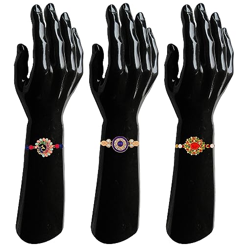 Image of Mahi Combo Set of 7 Beautiful Rakhi for Brother, Bhai, Bhaiya with Meenakari Work (PARCSO1105439PR)