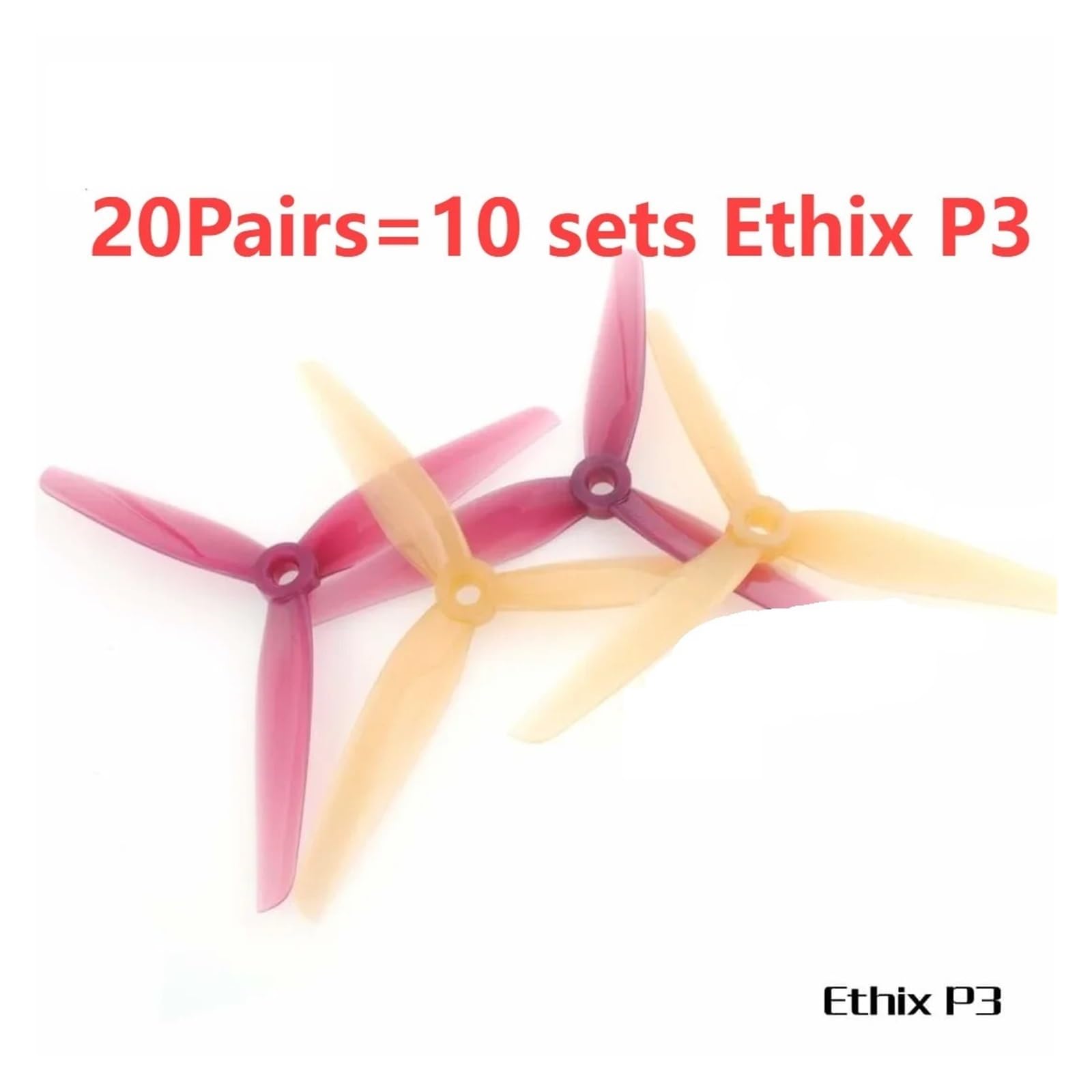 20Pairs Propeller, kompatibel mit HQPROP, P3 5130 5.1X3X3 | 3-Blatt-Propeller Set für RC-Drohnen, 5-Zoll-Drohnenmodelle, PC