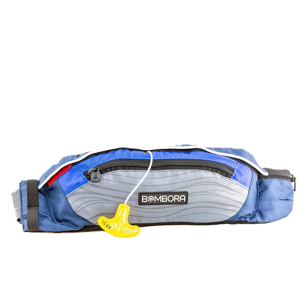 Bombora Inflatable Life Jacket-Manual Pull. Ages 16+ Life Vest Fanny Pack Inflatable PFD. US Coast Guard Approved CO2 Included Unisex Belt Pack Manual Inflatable Life Jacket Adjustable Quicksilver
