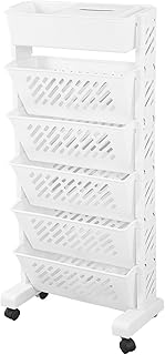 Movable Bookshelf Cart, Mobile Desk Folder File Storage Organizer with with Wheels, Slim Rolling Utility Cart Book Display Rack Storage Trolley Plastic Bookcase for Office Home