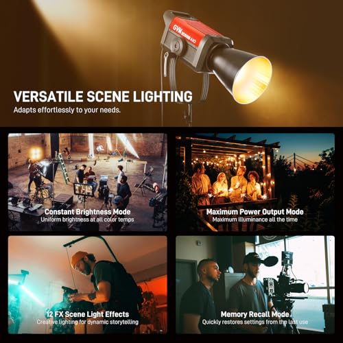 Image of GVM SD500B LED Video Light Kit (2-Pack), 2700-6800K Bi-Color COB Softbox Lighting Set, 227040 Lux @1m, CRI 97+, APP Bluetooth Control for Portrait Photography, Films & TV Studio
