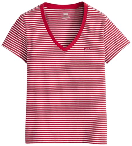 Levi's Perfect Vneck Indigo Stripe Scarlet Smil – Ansicht 3