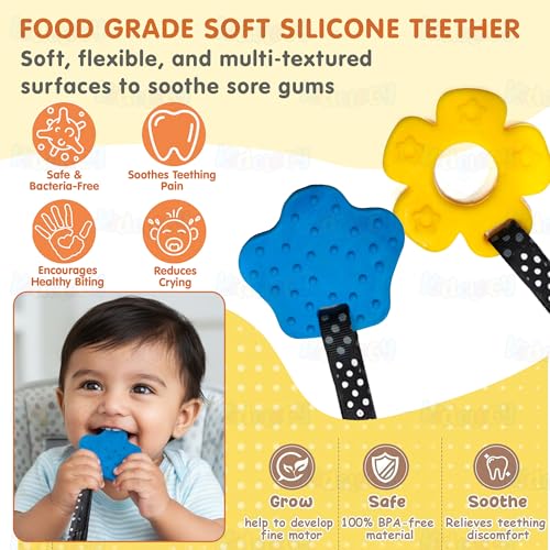 Image of Kidology Baby Mirror Book Toy | Infant Sensory Development with Soft Silicone Teether Tummy Time with High Contrast Black & White Cards ,Flaps & Foldable Design | New Born Gifts for 0-24 Months