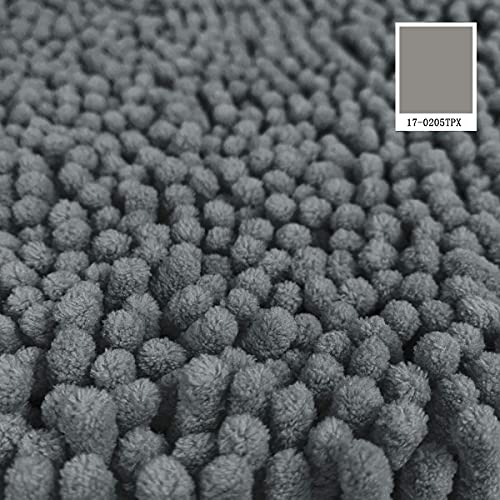 Mayshine Non-Slip Bathroom Rugs And Door Mat Mud Dirt Trapper Mats(39 X24 Inches) Gray And Area Rug Gripper Pad (36 X24 Inches), 2 Item Bundle #TOP3