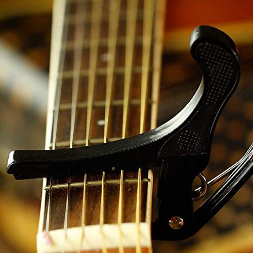 U/K Capo de guitare de luxe chromé pour guitare, ukulélé, banjo Utilisez 1 pièce Noir - Les Beatles, Paul McCartney, John Lennon, RIngo Starr, George Harrison U/K Capo de guitare de luxe chromé pour guitare, ukulélé, banjo Utilisez 1 pièce Noir – Image 3