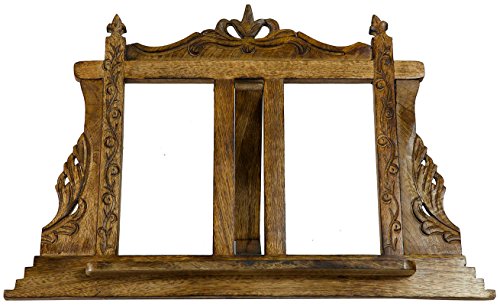 Biscottini Atril de Apoyo de Madera Acabado Nogal L57 X PR7 X H38 cm