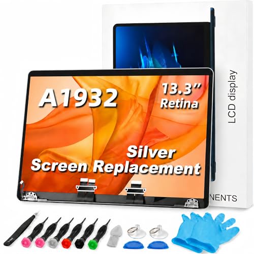 Image of A1932 Screen Replacement a1932 LCD for 13 inches MacBook air 2018 Year 2560x1600 Replacement LCD Full Assembly for EMC 3184 Silver