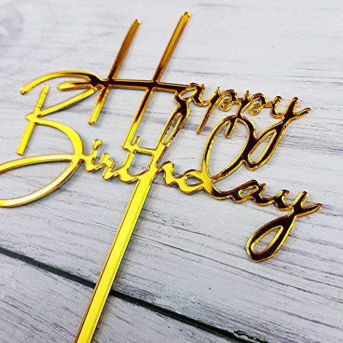 Jieein NJ-0076 Happy Birthday Acrylic Cake Topper Decoration thumb #2