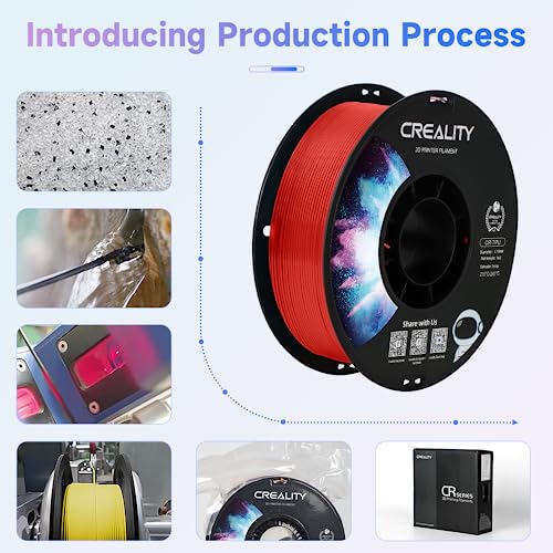 Image of Official Creality TPU Filament, Flexible 3D Printer Filament 1.75mm, 95A Shore High Hardness & Resilience, Dimensional Accuracy + /- 0.03 mm for Most FDM 3D Printers
